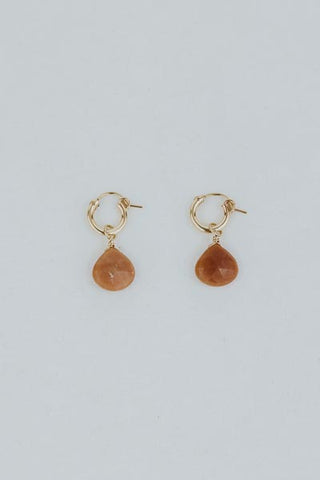 Charm Hoops - Pink Opal Petite