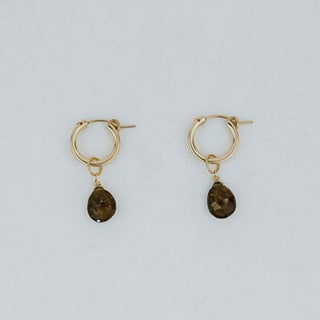 Charm Hoops - Golden Tourmaline