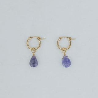 Charm Hoops - Hackmanite Petite
