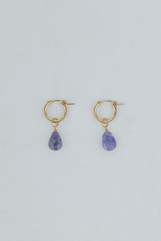 Charm Hoops - Hackmanite Petite