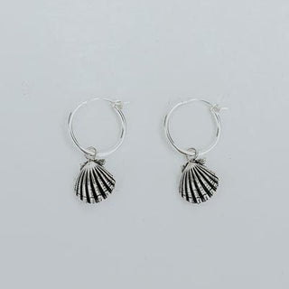 Forever Sunrise Shell Charm Hoops