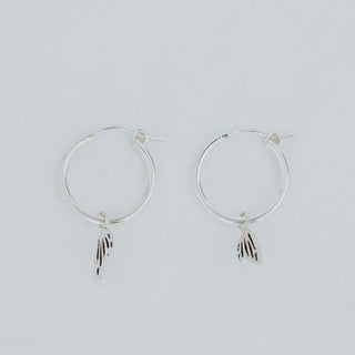 Tiny Wing Hoop Earrings