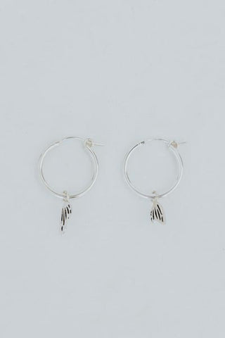 Tiny Wing Hoop Earrings