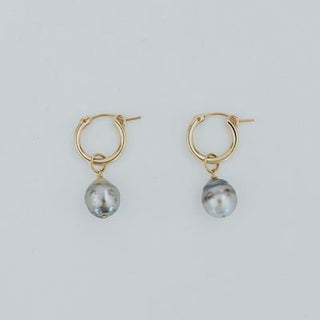 Charm Hoops - Baroque Tahitian Pearl