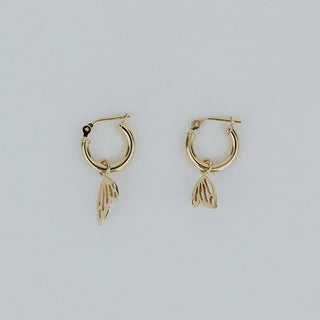 Tiny Wing Clasping Hoops
