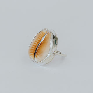 Hawaiian Cowrie Shell Sterling Silver Ring