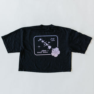 Oversized Cropped Tee - Hawaii Map