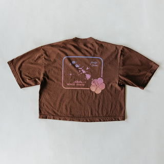 Oversized Cropped Tee - Hawaii Map