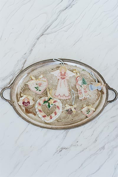 Vintage Revival Cross-Stitch Ornaments