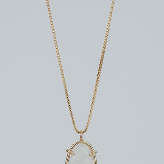 Rose Cut Gemstone Necklace - Moonstone