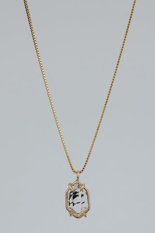 Tiny Prong Set Herkimer Necklace
