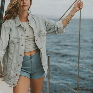 Bridget Cropped Tank - Ice