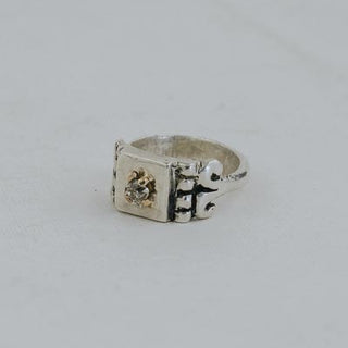 Diamond Mermaid Tail Signet Ring