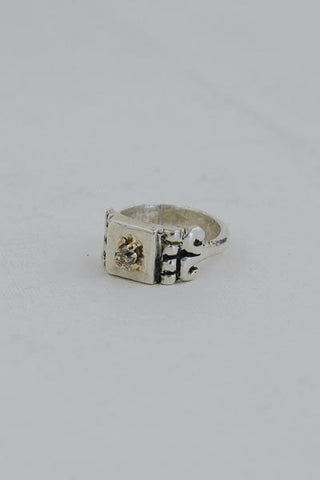 Diamond Mermaid Tail Signet Ring