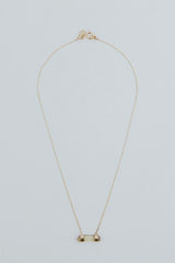 wings hawaii double banded crystal necklace with tourmaline in 14k gold fill  thumbnail