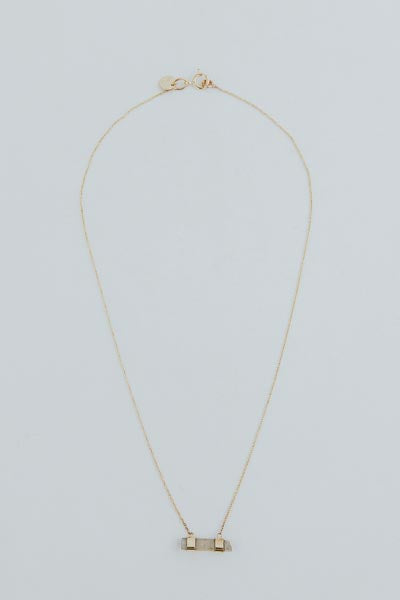 wings hawaii double banded crystal necklace with tourmaline in 14k gold fill 