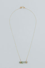 wings hawaii double banded crystal necklace with tourmaline in 14k gold fill  thumbnail