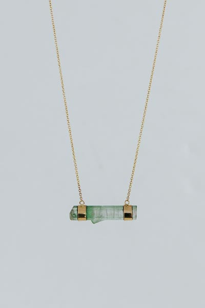wings hawaii double banded crystal necklace with tourmaline in 14k gold fill 