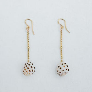 Drop Chain Earrings - Drupe Shell