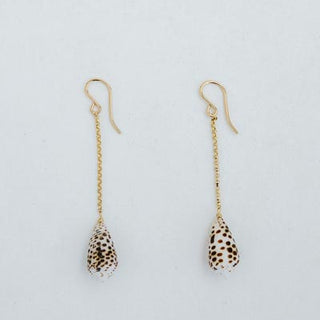 Drop Chain Earrings | Flea Cone Shell