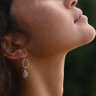 Petite Full Circle Earrings - Drupe Shell