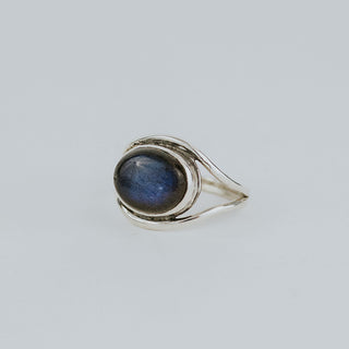 Evil Eye Ring - Labradorite