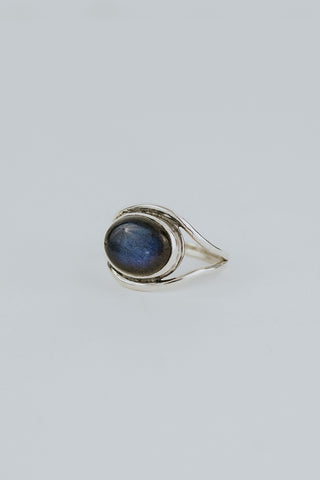 Evil Eye Ring - Labradorite