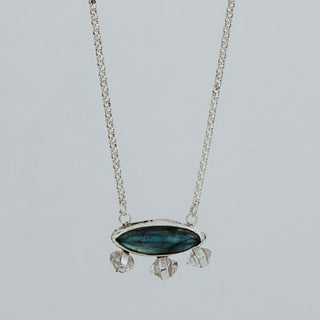 Evil Eye Necklace - Labradorite