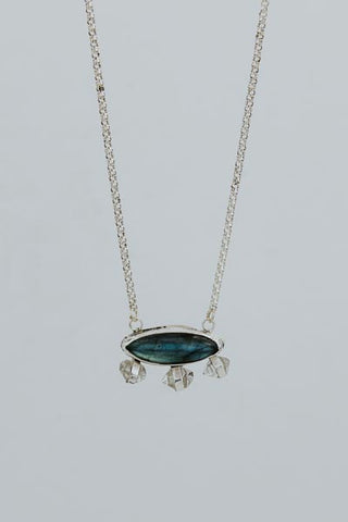 Evil Eye Necklace - Labradorite