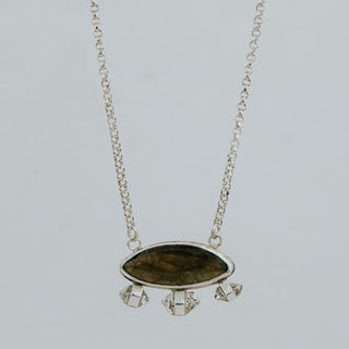 Evil Eye Necklace - Labradorite