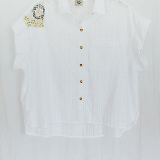 Embroidered Button-Up