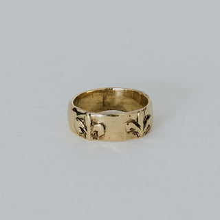 Fleur De Lis Band Rings