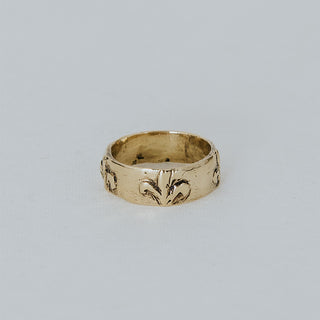 Fleur De Lis Band Rings