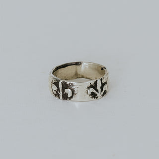 Fleur De Lis Band Rings