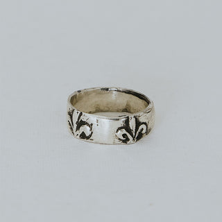 Fleur De Lis Band Rings