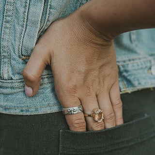 Fleur De Lis Band Rings
