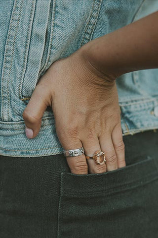 Fleur De Lis Band Rings