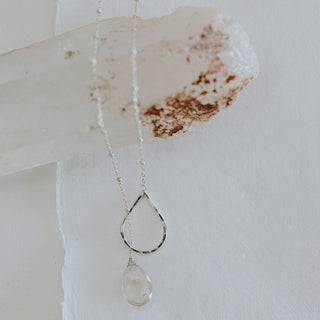 Lariat Necklace - Gray Sapphire
