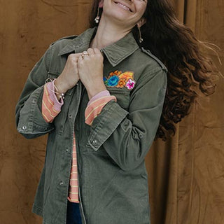 Vintage Sun + Moon Army Jacket