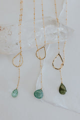 Lariat Necklace - Green Sapphire thumbnail