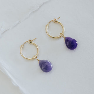 Clasp Hoop Earrings - Hackmanite