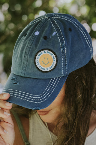 distressed baseball cap with humpback whale