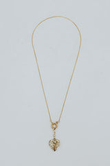 Wings Hawaii gold heart locket necklace thumbnail