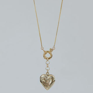 Wings Hawaii gold heart locket necklace