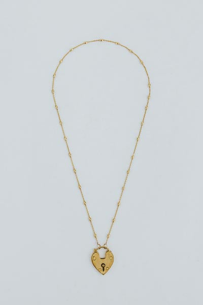 Wings Hawaii heart padlock necklace in 14k gold fill 