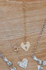 Wings Hawaii heart padlock necklace in 14k gold fill  thumbnail