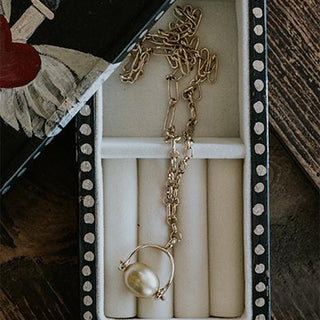 Hand Painted Jewelry Box - Heart + Wings