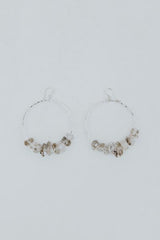 Wings Hawaii Crystal Orbit Hoop Earrings in sterling silver - large thumbnail