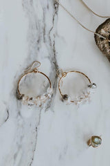 Crystal Orbit Hoop Earrings thumbnail