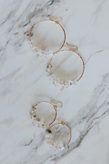 Crystal Orbit Hoop Earrings thumbnail
